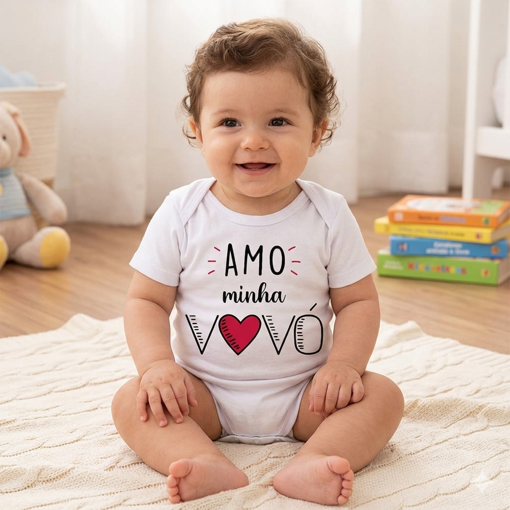 Body Bebê “Amo minha Vovó”