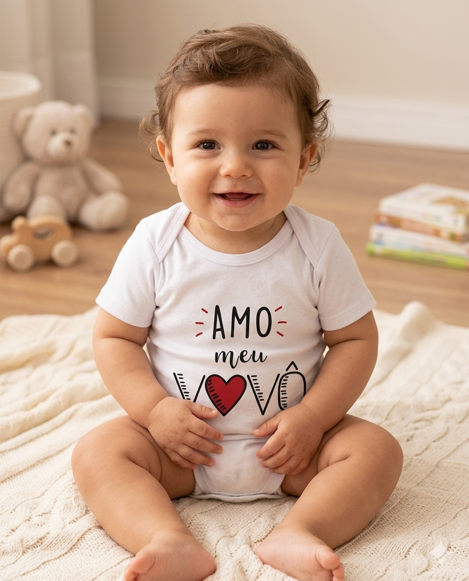 Body Bebê “Amo meu Vovô”
